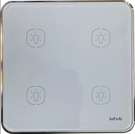 Zemismart 4 Gang Touch Switch Silver